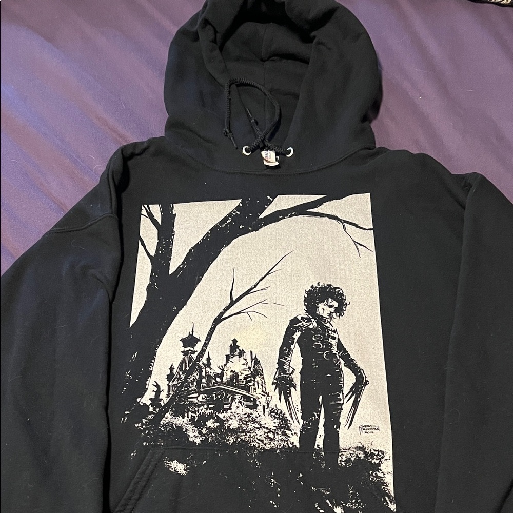Hot Topic Black Hoodie with Gothic Print